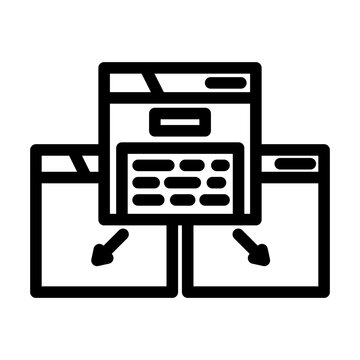 keyword cannibalization seo line icon vector. keyword cannibalization seo sign. isolated contour symbol black illustration