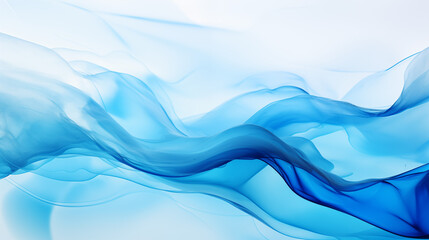 Dynamic Blue Ink Flow Abstract Art for Creative Background