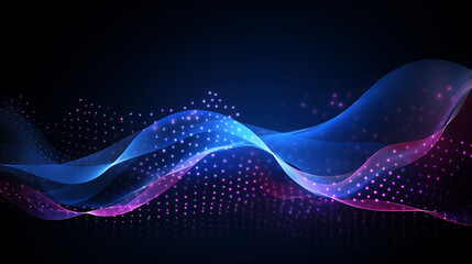 Stylish Purple to Blue Gradient Wave Abstract Background