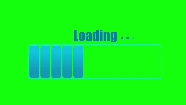 Loading process bar in greenscreen Animation, Loading process animation, Loading bar indicator greenscreen