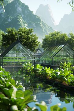 Greenhouse Array PoweredSustainable Energy Sources in Modern Architectural Design