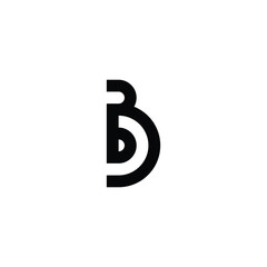 Bb letter simple logo symbol vector