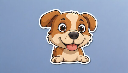 sticker of a cartoon dog