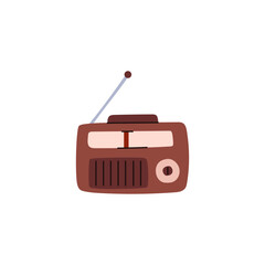 Vintage radio receiver vector illustration