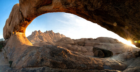 The Spitzkoppe at Sunrise. A group of bald granite peaks between Usakos and Swakopmund in the Namib...