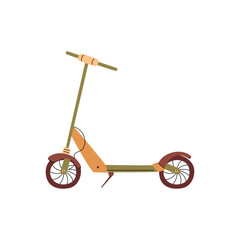 Contemporary kick scooter vector illustration