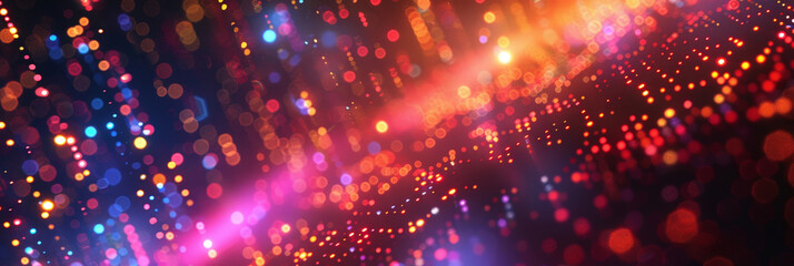 Fototapeta premium blur binary data background. Concept for big data, deep machine learning, artificial intelligence. blue data tranfer business technology background. virtualization, futuristic,banner