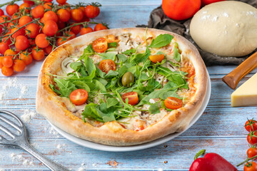 pizza with vegetables