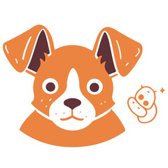 Dog Puppy Face Design: Sweet Canine Portrait