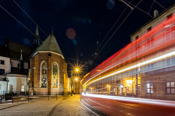 Fototapeta premium Krakow at night, Poland