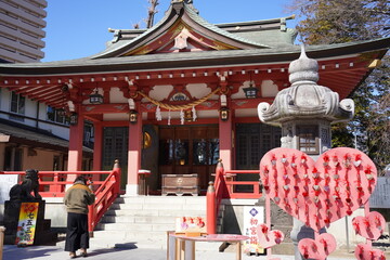 日本の電灯の雛祭り 埼玉県越谷香取神社の雛飾り