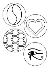 set of elements for design