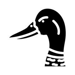 duck animal glyph icon vector. duck animal sign. isolated symbol illustration