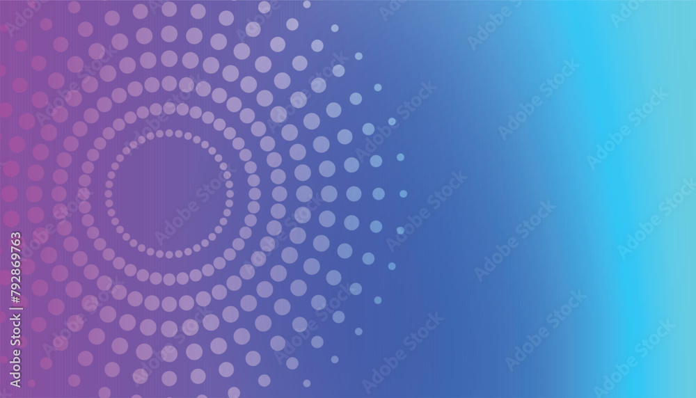 Aufkleber Abstract gradient vector banner, Business minimal background with halftone dotted circle frame