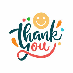 Fototapeta premium Thank You text vector (5)