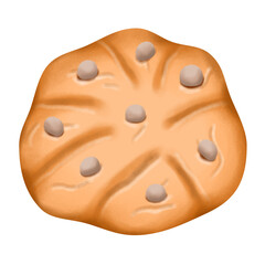 cokies, breakfast, watercolor,