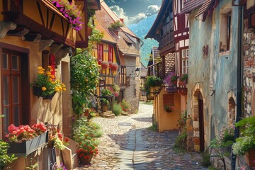 Fototapeta na wymiar Charming European Village