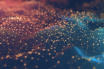 Obraz premium Blue Circuit Board Network