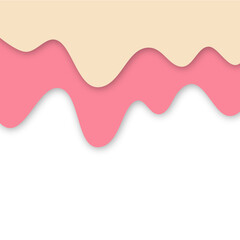 Vanilla Milk And Melted Strawberry Ice Cream 