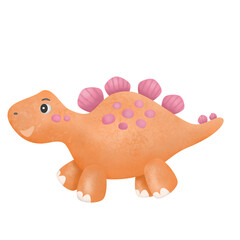 Candy Color Dino watercolor clipart, Pink Dinossaur Baby Shower, Roar, baby girls party theme, Nursery wall Decor, pastel color art