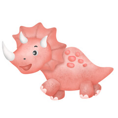 Candy Color Dino watercolor clipart, Pink Dinossaur Baby Shower, Roar, baby girls party theme, Nursery wall Decor, pastel color art