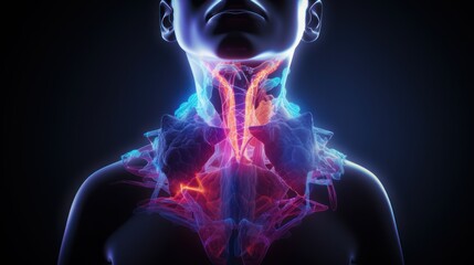 Anatomical model of the human body and organs. Part of a human body model with organ system. Medical education concept.