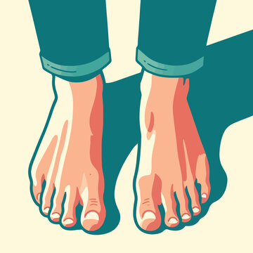 illustration of a bare foot without sandal or shoes
