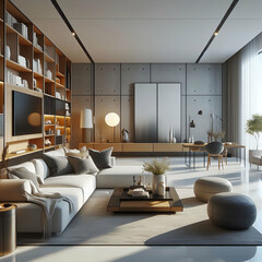 Modernes Wohnzimmer und moderne Designermöbel