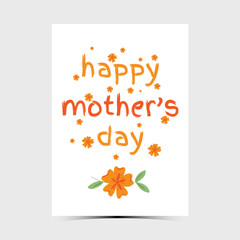 Mothers day greeting card design.