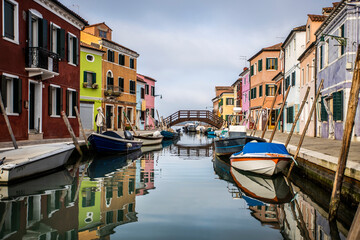 Fototapeta na wymiar Burano Venice colorful houses