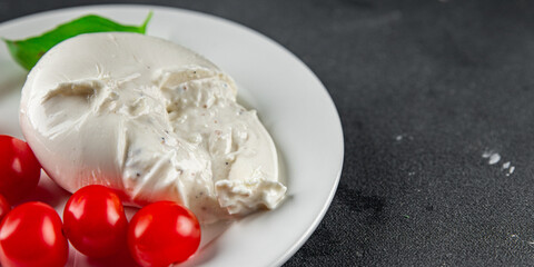 burrata cheese buffalo burrata appetizer meal food snack on the table copy space food background rustic top view 