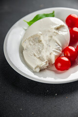 burrata cheese buffalo burrata appetizer meal food snack on the table copy space food background rustic top view 