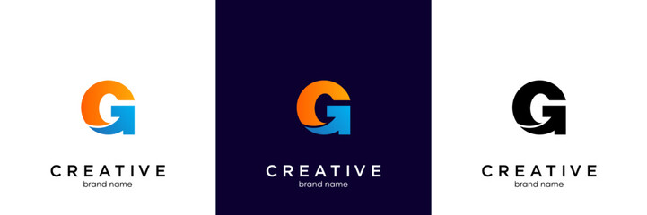 growth arrow letter g logo