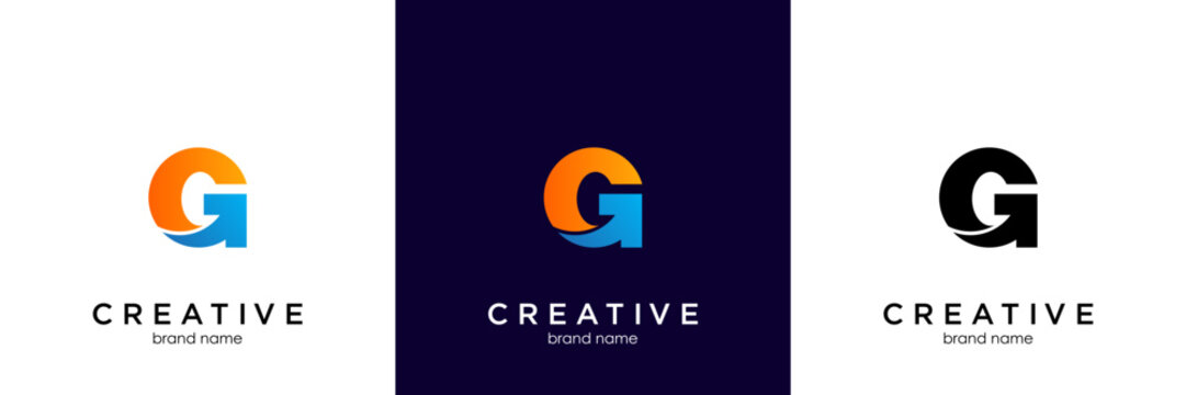 growth arrow letter g logo