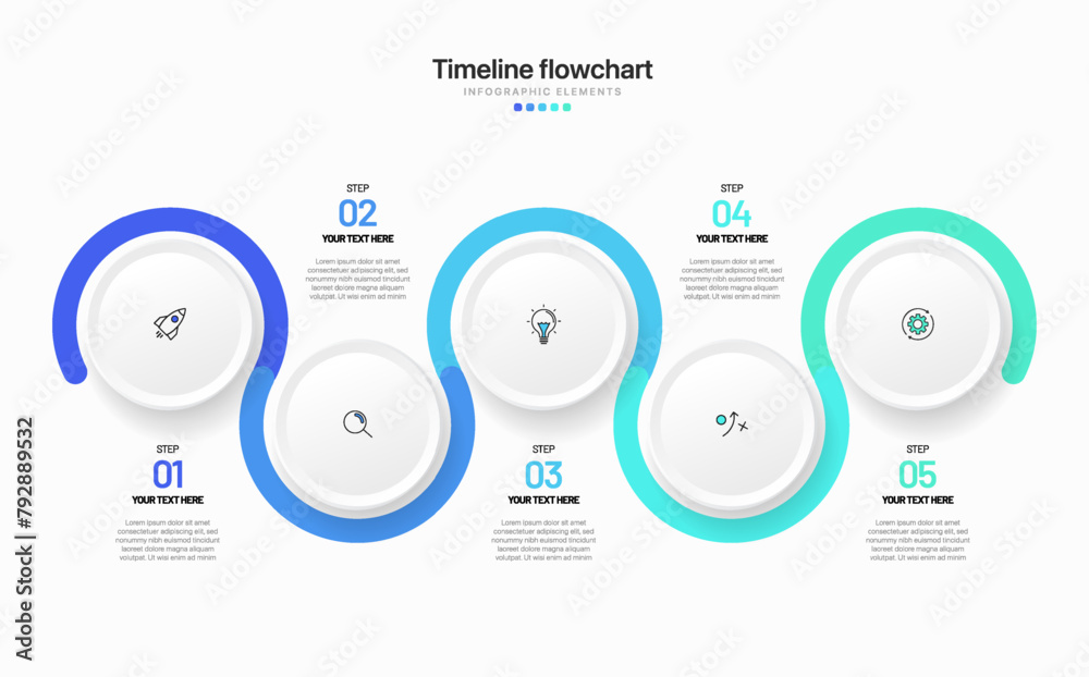 Poster timeline infographic design with options or steps. infographics for business concept. can be used fo