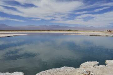 Oasis de sal no deserto de  Atacama