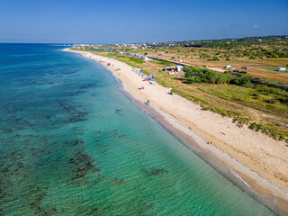 aerial view of Pescoluse, Lecce, Puglia, Italy