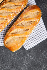bun whole grain dough buns fresh baked goods Cooking appetizer meal food snack on the table copy...