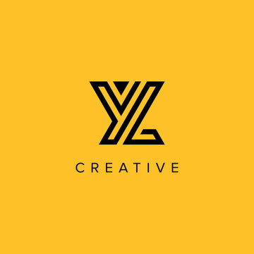 Alphabet Letters YL LY Creative Luxury Logo Initial Based Monogram Icon Vector Elements.