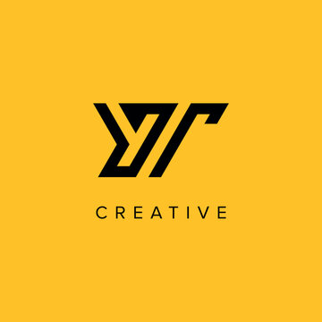 Alphabet Letters YT TY Creative Luxury Logo Initial Based Monogram Icon Vector Elements.