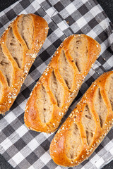 bun whole grain dough buns fresh baked goods Cooking appetizer meal food snack on the table copy...