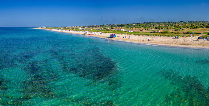 aerial view of Pescoluse, Lecce, Puglia, Italy