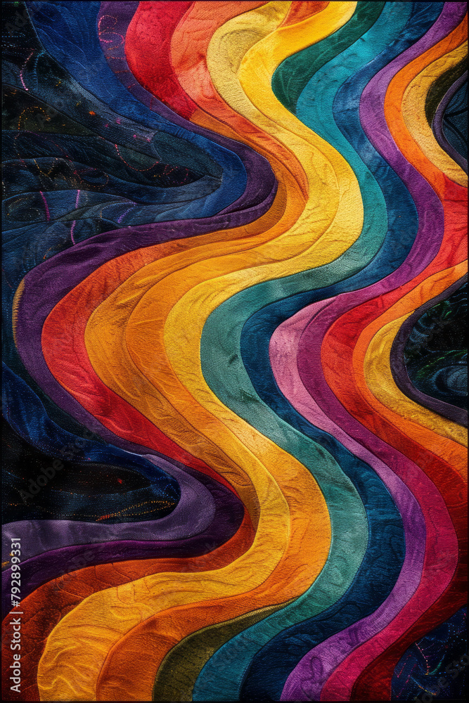 Leinwandbilder an image of a smartphone case design featuring a maze of interwoven colorful lines and shapes, creat