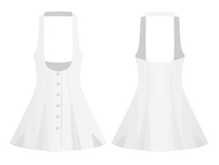 White summer dress. vector illustration