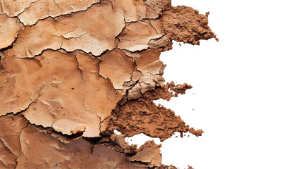 Brown soil cut out on transparent background