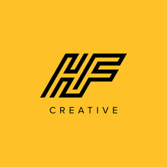 Alphabet Letters HF FH Creative Luxury Logo Initial Based Monogram Icon Vector Elements