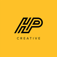 Alphabet Letters HP PH Creative Luxury Logo Initial Based Monogram Icon Vector Elements.