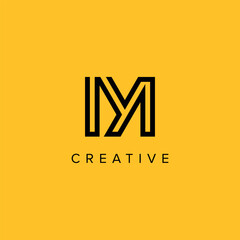 Alphabet Letters MY YM Creative Luxury Logo Initial Based Monogram Icon Vector Elements