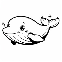 Obraz premium Whale cartoon