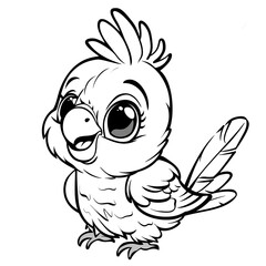 Fototapeta premium funny parrot cartoon